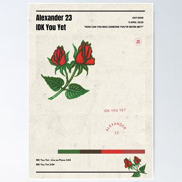 Item preview, Alexander 23 - "IDK You Yet" designed and sold by NeedPosters?.