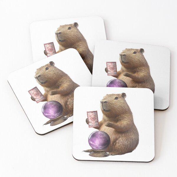 Item preview, Funny Cute Capybara Tarot Card Reading Manifestation Witchy Vibe designed and sold by Summer Johnson.