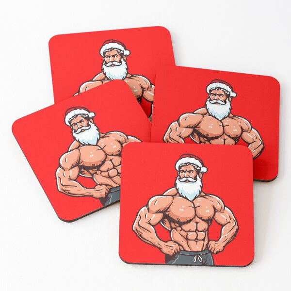 Item preview, Sexy Muscular Santa Daddy designed and sold by ArtFactoryAI.