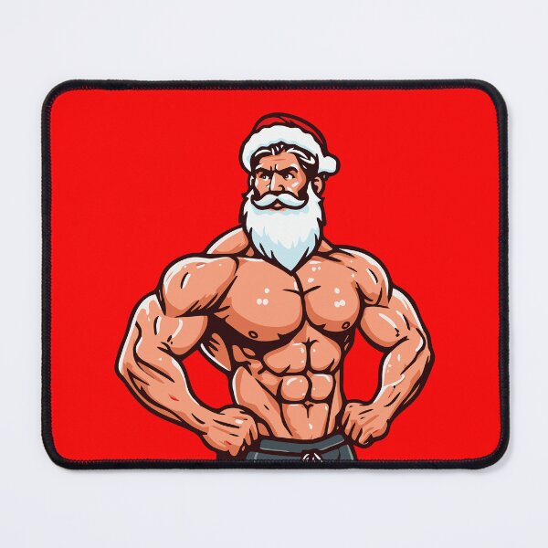 Item preview, Sexy Muscular Santa Daddy designed and sold by ArtFactoryAI.
