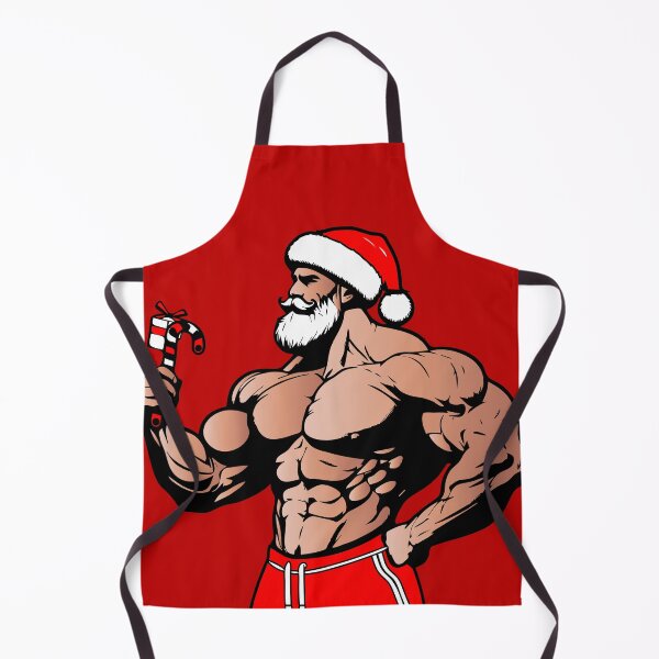 Item preview, Sexy Muscular Santa Daddy designed and sold by ArtFactoryAI.