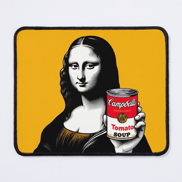 Item preview, Mona Lisa Pop Art Campbell's Tomato Soup designed and sold by ArtFactoryAI.