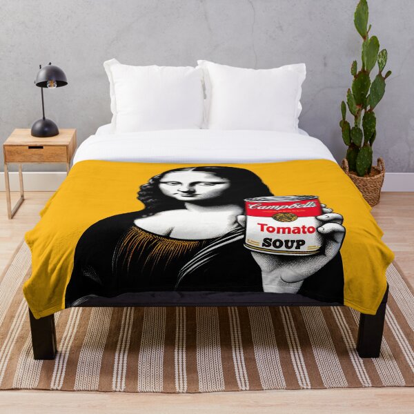 Artikelvorschau, Mona Lisa Pop Art Campbells Tomatensuppe entworfen und verkauft von ArtFactoryAI.