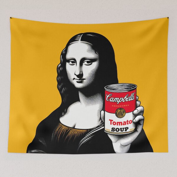 Item preview, Mona Lisa Pop Art Campbell's Tomato Soup designed and sold by ArtFactoryAI.