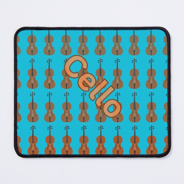 Item preview, The Cello In Turquoise & Brown  designed and sold by BrightrDayMusicArt.