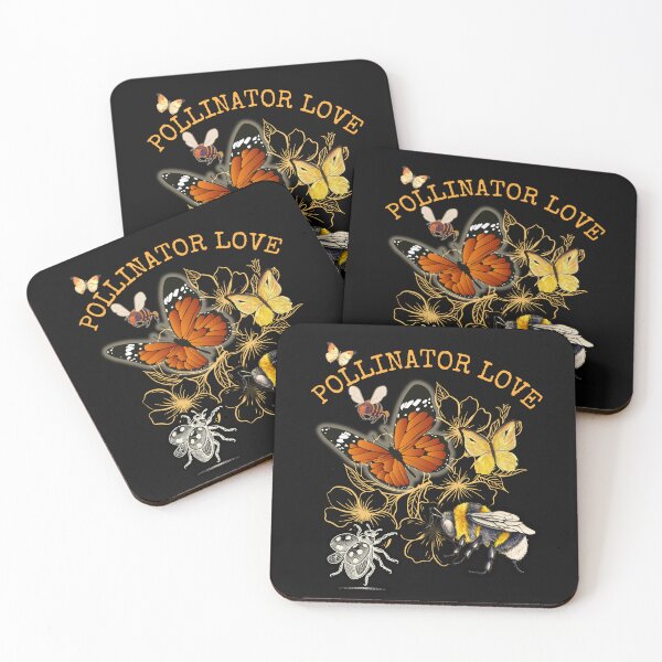 Item preview, Pollinator Love Butterflies Bumblebees Colorful Design designed and sold by EarthArtDesigns.