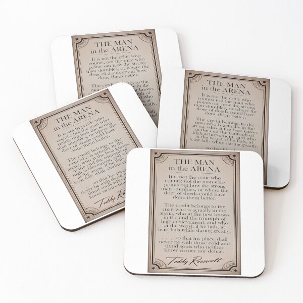Item preview, The Man in the Arena – Teddy Roosevelt Inspirational Quote designed and sold by Daniel Hagerman.