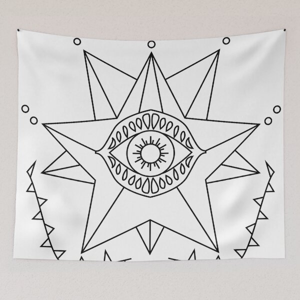Item preview, Stellar gaze with central eye and geometric embellishments designed and sold by estebansequeira.