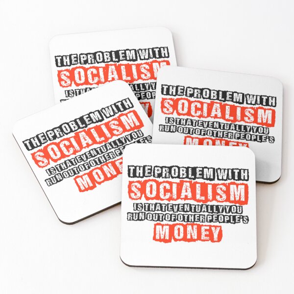 Item preview, The Problem With Socialism - Margaret Thatcher Quotation designed and sold by Deplorable Garbage [UK].