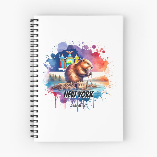 Item preview, New York — Beaver | State Animal Watercolor Art designed and sold by MTeesGA.