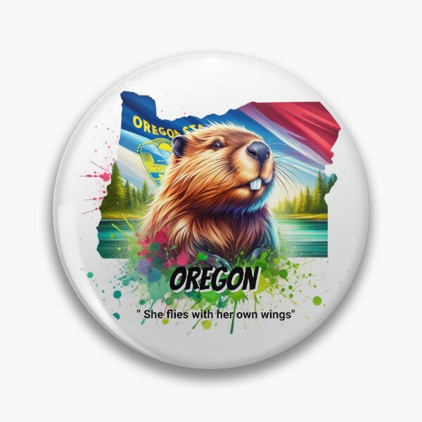 Item preview, Oregon — American Beaver | State Animal Watercolor Art designed and sold by MTeesGA.