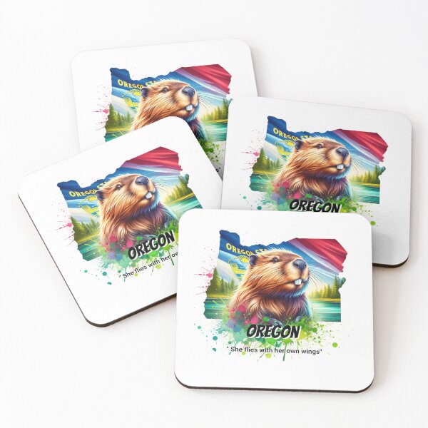 Item preview, Oregon — American Beaver | State Animal Watercolor Art designed and sold by MTeesGA.