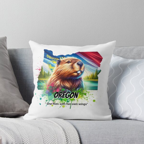 Item preview, Oregon — American Beaver | State Animal Watercolor Art designed and sold by MTeesGA.