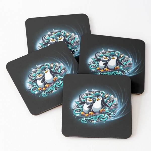 Item preview, RAD Penguins on Snowboard Dreamy Fantasy Style Graphic Design designed and sold by GEM STYLE.