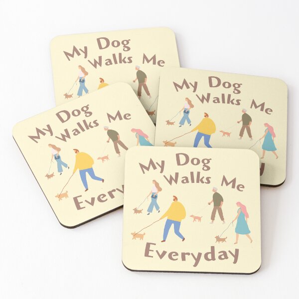 Item preview, My Dog Walks Me Everyday designed and sold by DogLoverTeeShop.