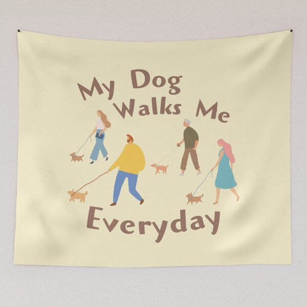 Item preview, My Dog Walks Me Everyday designed and sold by DogLoverTeeShop.