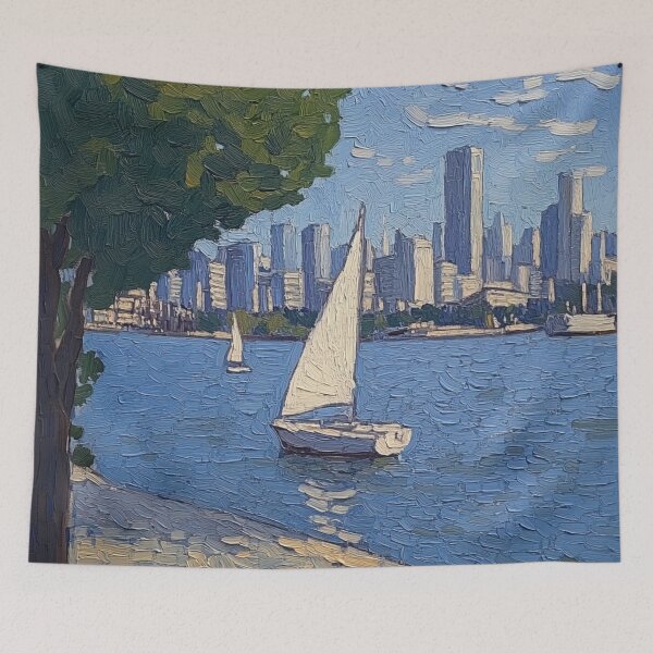 Item preview, Granville Island | Post-impressionist painting style designed and sold by ComicsFactory.