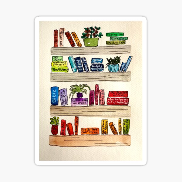 Books and Plants Sticker