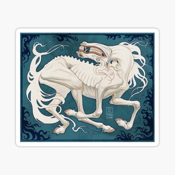 Vista previa del artículo con la obra «Caballo feliz fantasmal», diseñado y vendido por putrid-hound1.
