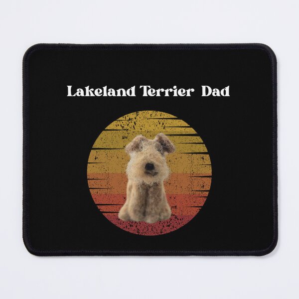 Item preview, Felted Lakeland Terrier Dad retro (white text) designed and sold by RockingFelter.
