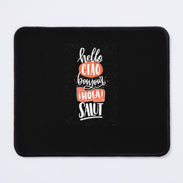 Item preview, HOLA Multilingual Greetings Retro Typography Design designed and sold by Basma Store.