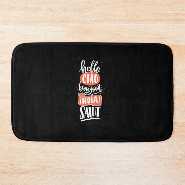 Item preview, HOLA Multilingual Greetings Retro Typography Design designed and sold by Basma Store.
