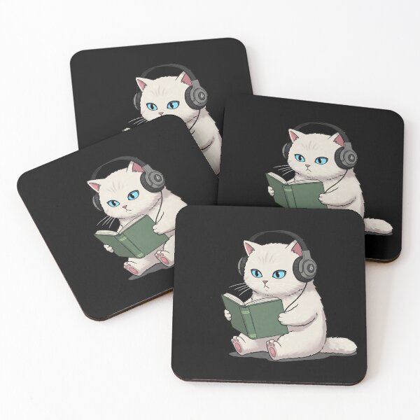Item preview, Bookish Cat Sticker - Introvert Reading Time designed and sold by LaserKey.