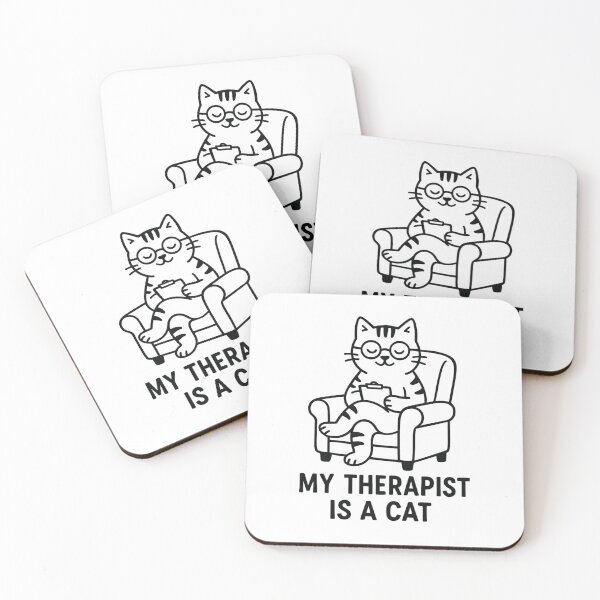 Item preview, My Therapist is a Cat – Funny Cat Lover Quote designed and sold by DOPANDA ..