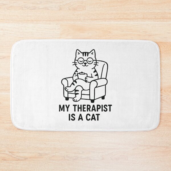 Item preview, My Therapist is a Cat – Funny Cat Lover Quote designed and sold by DOPANDA ..