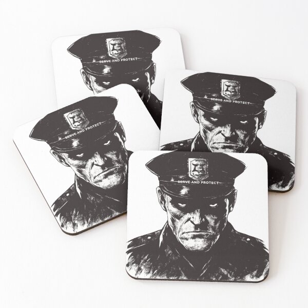 Item preview, Angry Police Officer Graphic Illustration designed and sold by VividDreamsArt.