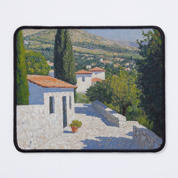Item preview, Greece landscape | Post-impressionist painting style designed and sold by ComicsFactory.