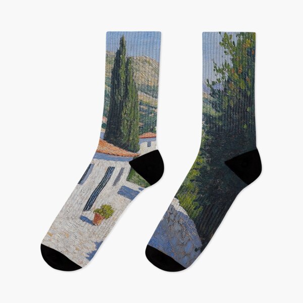 Item preview, Greece landscape | Post-impressionist painting style designed and sold by ComicsFactory.