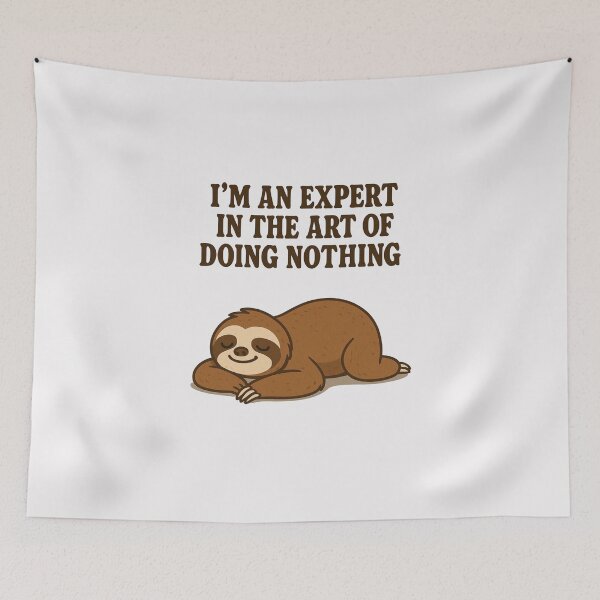 Item preview, Sloth Expert Sticker - Doing Nothing Art designed and sold by LaserKey.