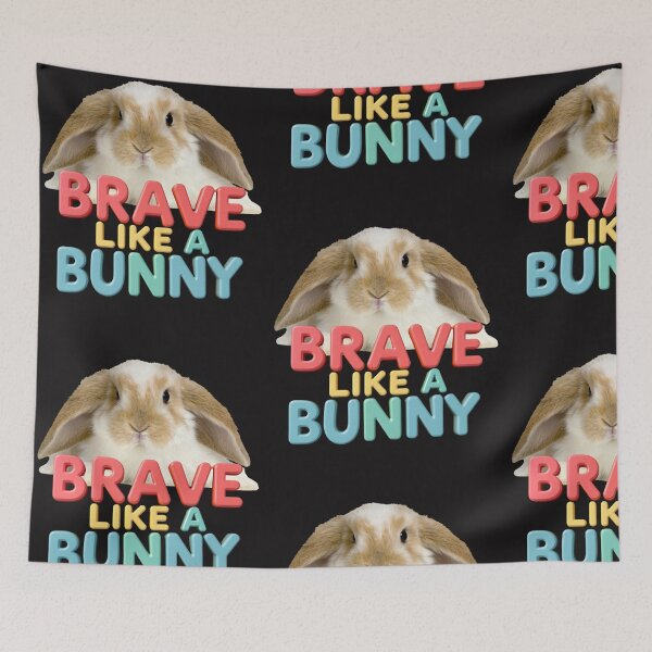Item preview, BRAVE LIKE A BUNNY: Unique and Inspiring T-Shirt for Fearless Souls designed and sold by Mikel-empire.