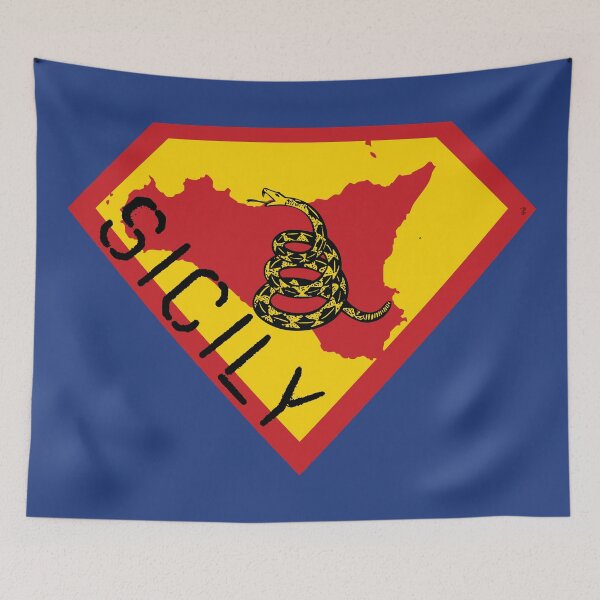 Item preview, SICILIAN SHIELD - Freedom Is The Superpower -  Gadsden Snake Flag - Dont Tread On Me SUPERHERO SICILY spellout design designed and sold by pelagio.