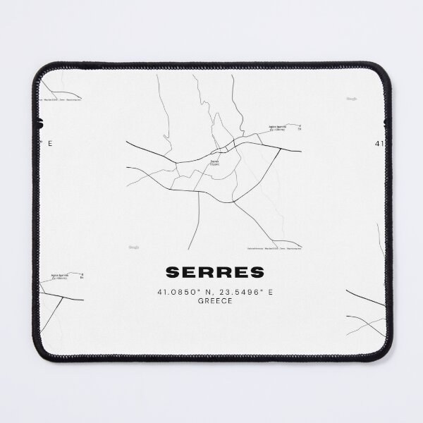 Item preview, Minimalist Black & White Serres, Greece City Map designed and sold by RM-Journey.