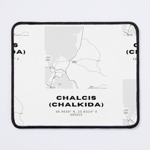 Item preview, Minimalist Black & White Chalkida, Greece City Map Description: A sleek a designed and sold by RM-Journey.
