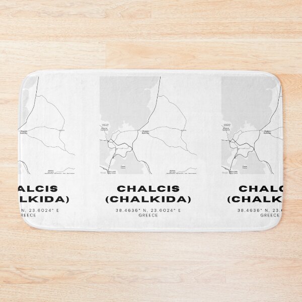 Item preview, Minimalist Black & White Chalkida, Greece City Map Description: A sleek a designed and sold by RM-Journey.