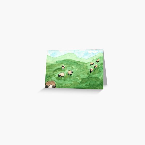 Artikel-Vorschau von Schafe auf den Spring Hills, designt und verkauft von JustPlainFfun.