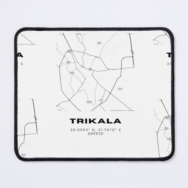 Item preview, Minimalist Black & White Trikala, Greece City Map designed and sold by RM-Journey.