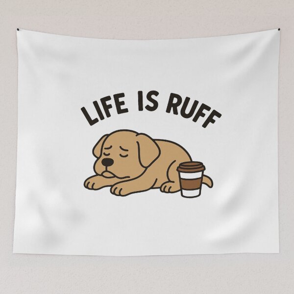 Item preview, Life Is Ruff – Funny Dog Lover Design designed and sold by DOPANDA ..