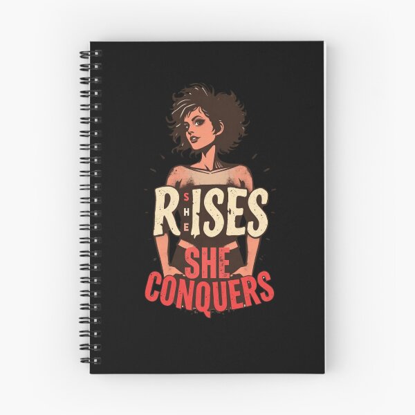 Item preview, She Rises, She Conquers – Vintage Typography Art designed and sold by AuraMotivate.