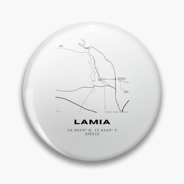 Item preview, Minimalist Black & White Lamia, Greece City Map designed and sold by RM-Journey.