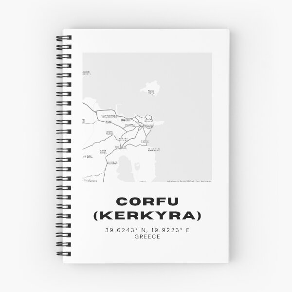 Item preview, Minimalist Black & White Corfu, Greece City Map designed and sold by RM-Journey.