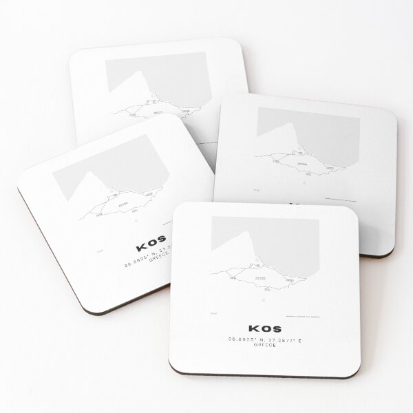 Item preview, Minimalist Black & White Kos, Greece City Map designed and sold by RM-Journey.