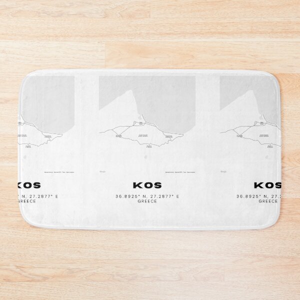 Item preview, Minimalist Black & White Kos, Greece City Map designed and sold by RM-Journey.