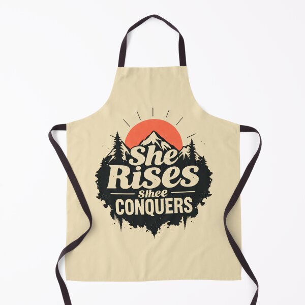 Item preview, She Rises, She Conquers – Motivational Retro Tee designed and sold by AuraMotivate.