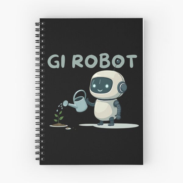 Item preview, GI Robot - Cute Gardening Bot - Eco-Friendly designed and sold by HappyHarmonyArt.