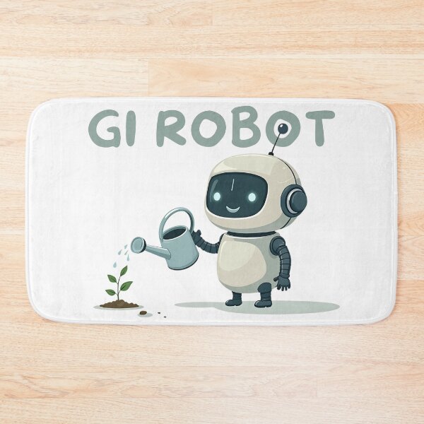 Item preview, GI Robot - Cute Gardening Bot - Eco-Friendly designed and sold by HappyHarmonyArt.