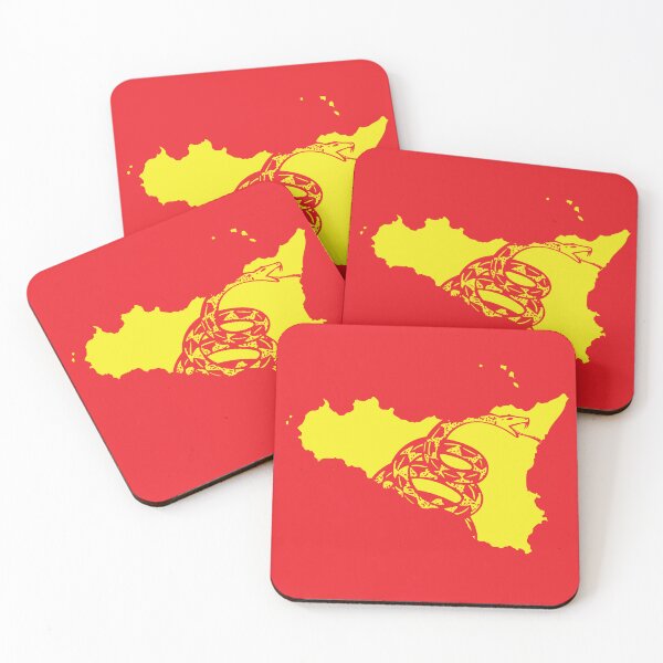 Item preview, SICILY  - Libertarian - Don't Tread On Me Gadsden Snake on SICILIAN Map designed and sold by pelagio.